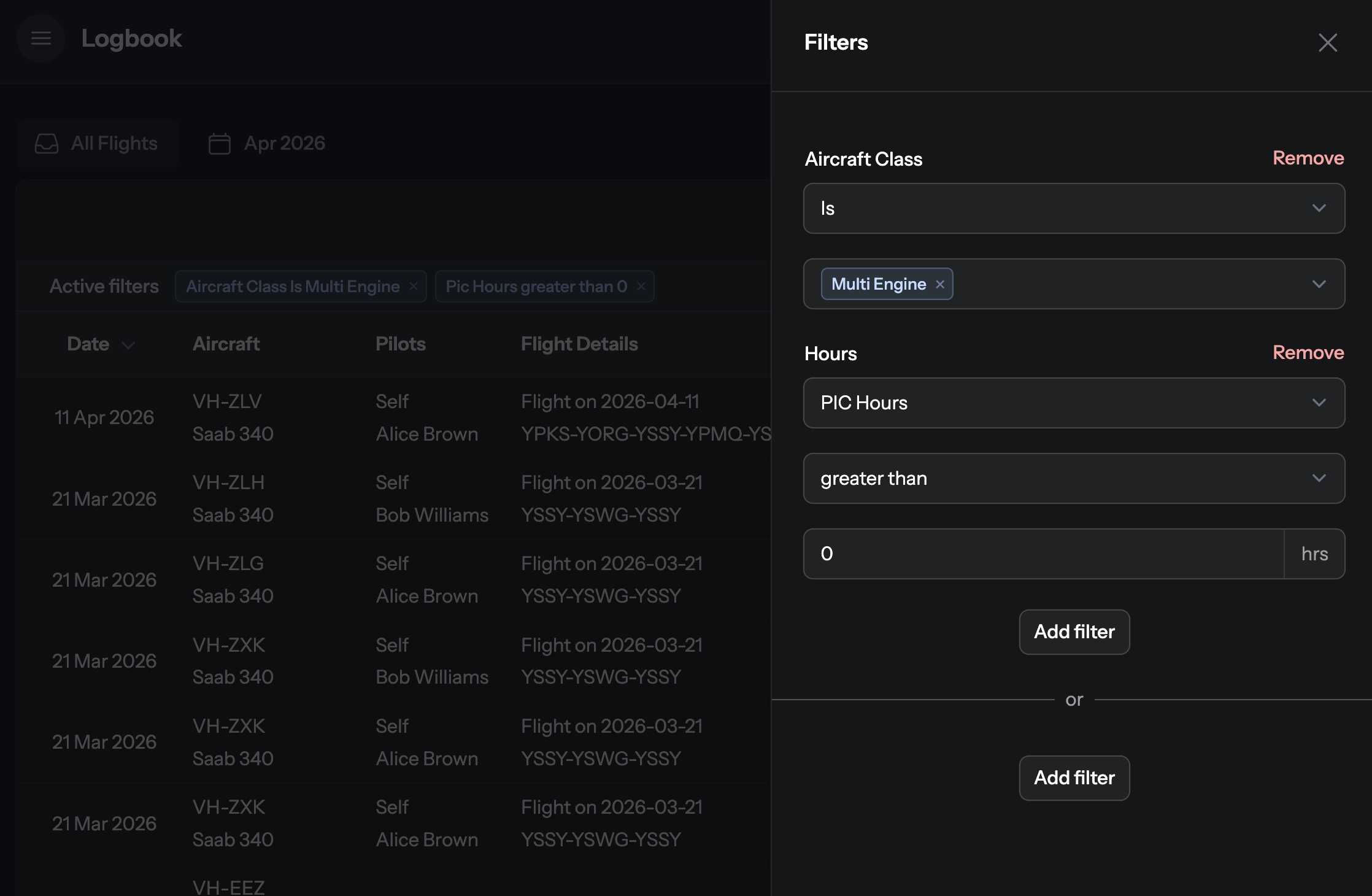 Filter builder system