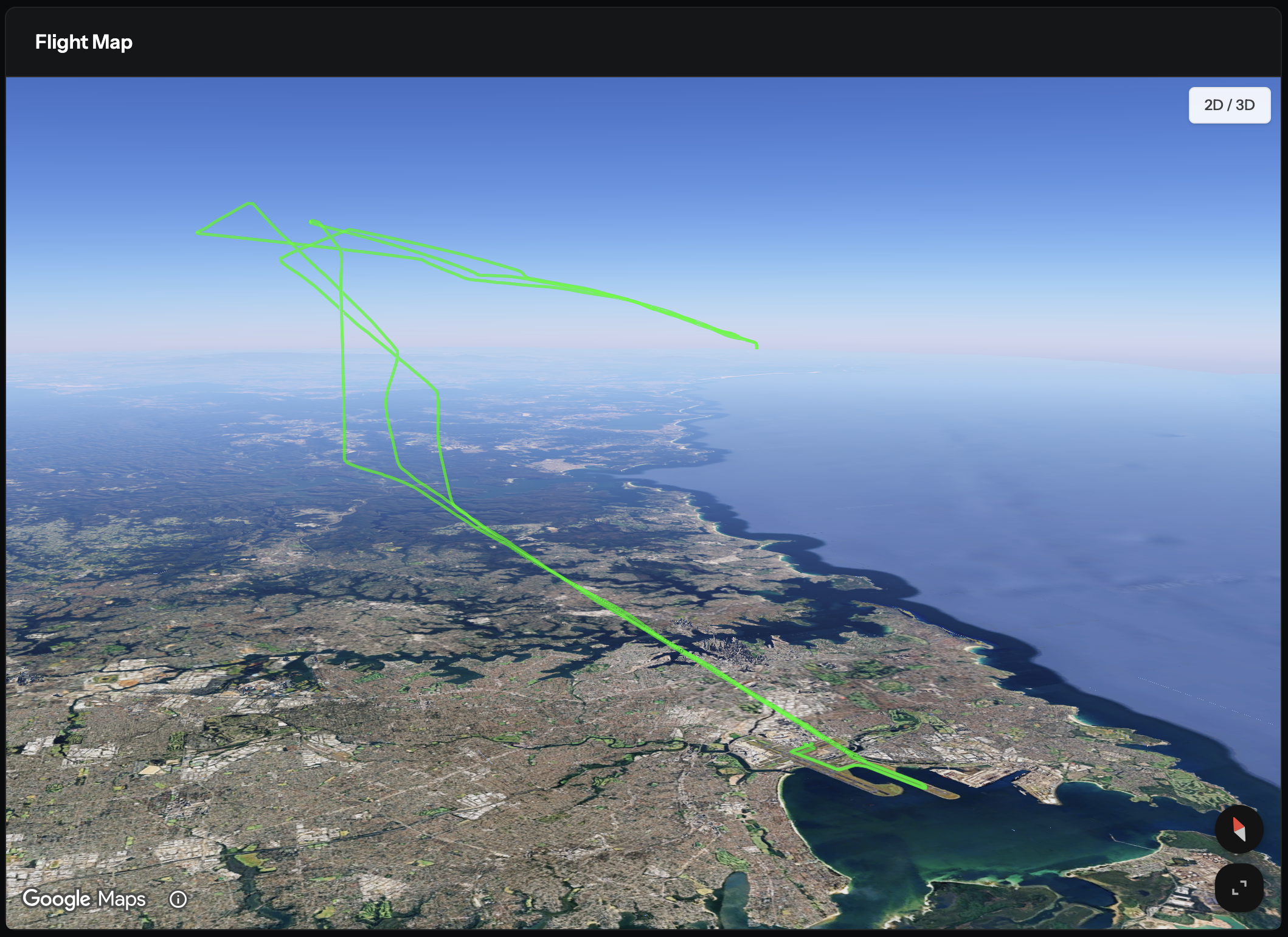 Tablet with flight tracks displayed